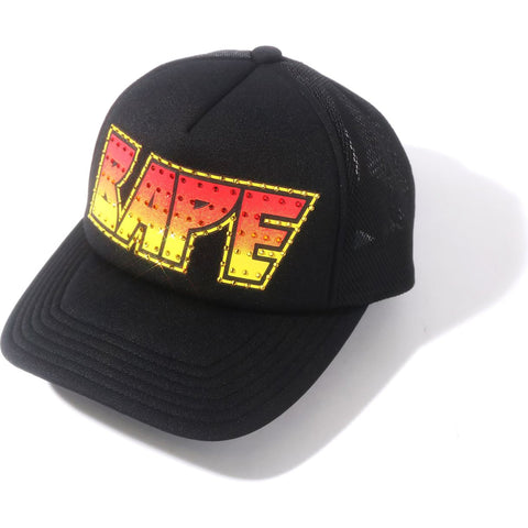 BAPE CRYSTAL STONE MESH CAP MENS