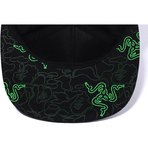 RAZER X A BATHING APE SNAP BACK CAP MENS