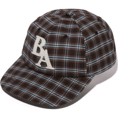 CHECK APPLIQUE PANEL CAP LADIES