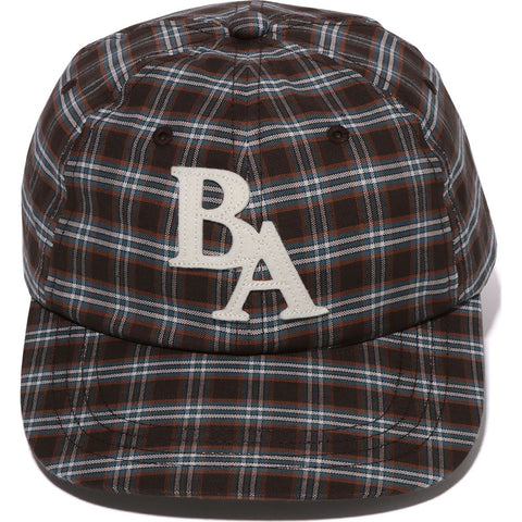 CHECK APPLIQUE PANEL CAP LADIES