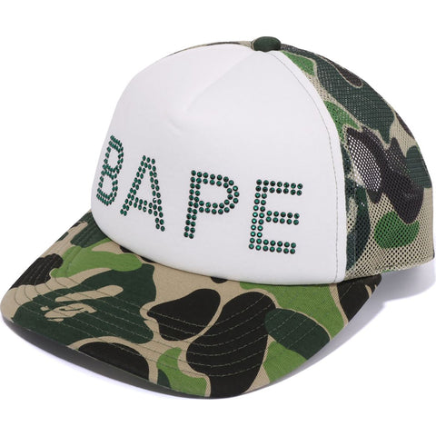 ABC CAMO CRYSTAL STONE MESH CAP LADIES