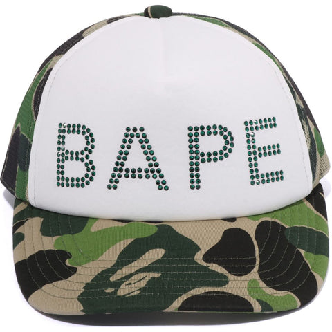 ABC CAMO CRYSTAL STONE MESH CAP LADIES