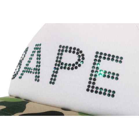 ABC CAMO CRYSTAL STONE MESH CAP LADIES