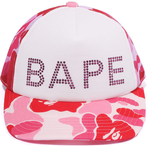 ABC CAMO CRYSTAL STONE MESH CAP LADIES