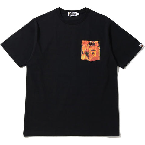 BAPE FLAME POCKET TEE MENS