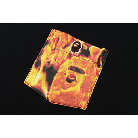 BAPE FLAME POCKET TEE MENS