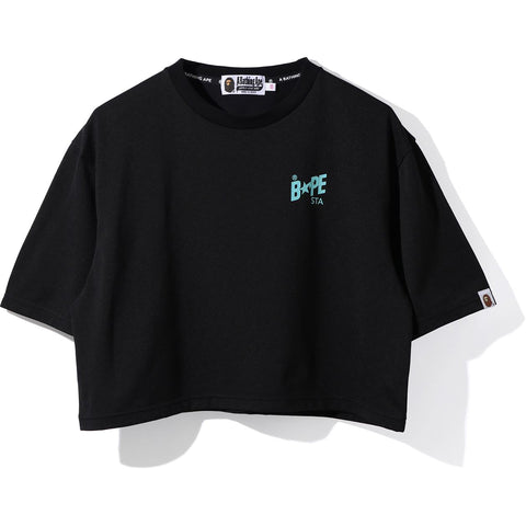 BAPE STA LOGO CROPPED TEE LADIES