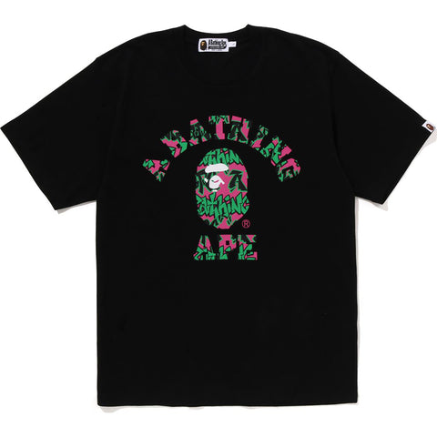 GRAFFITI PATTERN COLLEGE TEE M