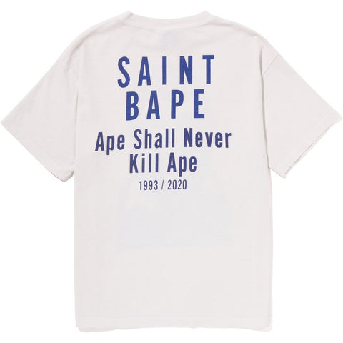 BAPE X SAINT MXXXXXX SKULL TEE MENS