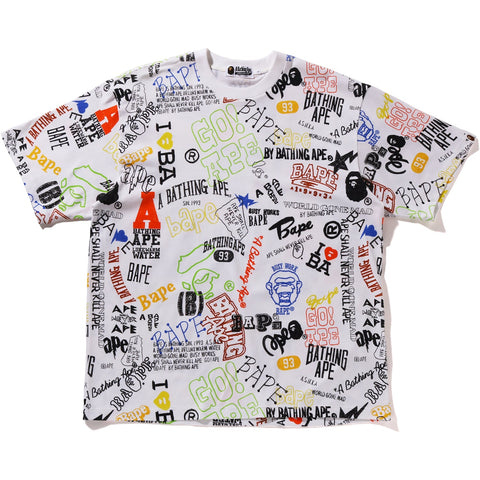 HAND DRAW PATTERN RELAXED FIT TEE MENS