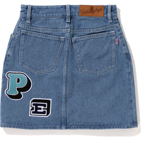 MULTI FONTS DENIM SKIRT LADIES