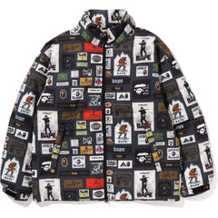 BAPE MULTI LABEL RELAXED FIT DOWN JACKET MENS