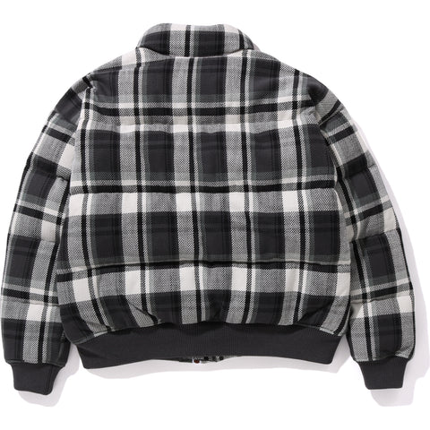 BAPE CHECK DOWN JACKET RELAXED FIT MENS