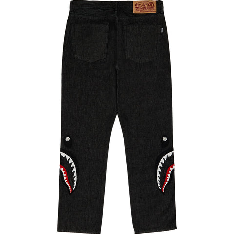 PEARL SIDE SHARK RELAXED FIT DENIM PANTS MENS