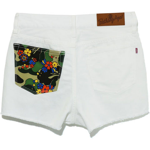 DAMAGE DENIM MINI SHORTS LADIES