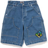 PATCH DENIM WORK SHORTS M