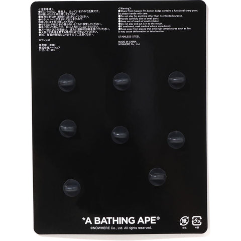 A BATHING APE PINS SET M