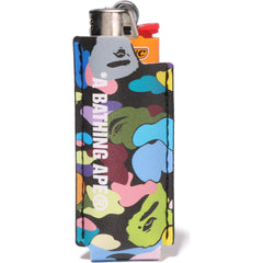 MULTI CAMO LEATHER LIGHTER CASE MENS