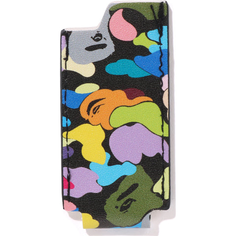 MULTI CAMO LEATHER LIGHTER CASE MENS