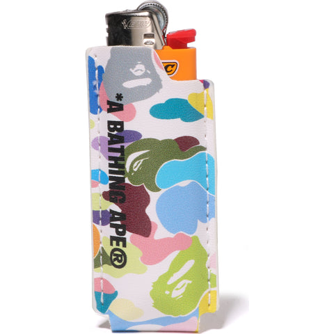 MULTI CAMO LEATHER LIGHTER CASE MENS