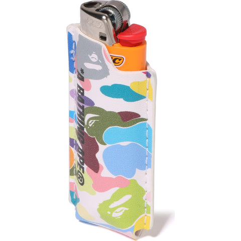 MULTI CAMO LEATHER LIGHTER CASE MENS