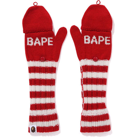 HOOP BAPE KNIT LONG GLOVES KIDS