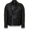 BAPE BLACK LEATHER BIKER JACKET MENS