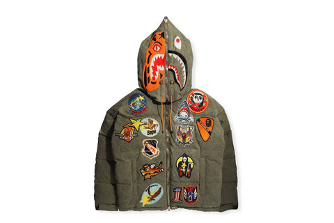 BAPE X READYMADE TIGER SHARK DOWN JACKET