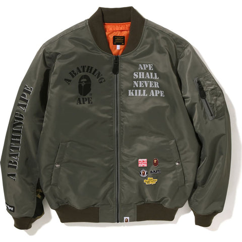 BAPE STENCIL LOOSE FIT MA-1 MENS