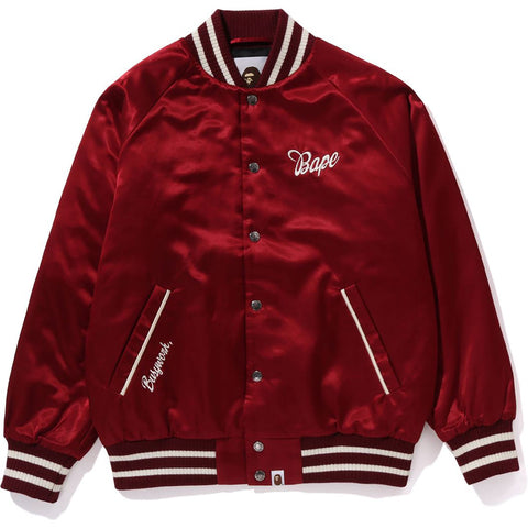 BAPE SATIN VARSITY JACKET LADIES