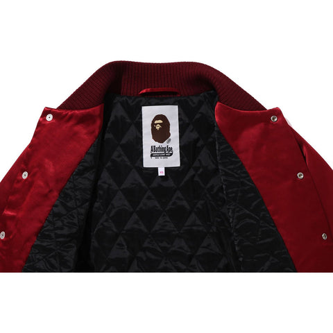 BAPE SATIN VARSITY JACKET LADIES