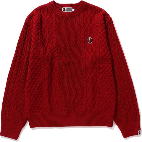 APE HEAD ONE POINT KNIT SWEATER MENS