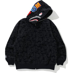 SOLID CAMO CORDUROY SHARK FULL ZIP HOODIE LADIES