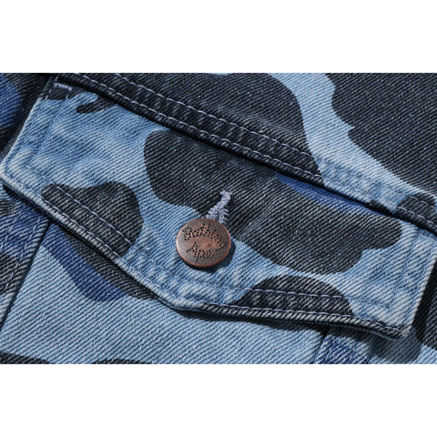 COLOR CAMO DENIM JACKET MENS