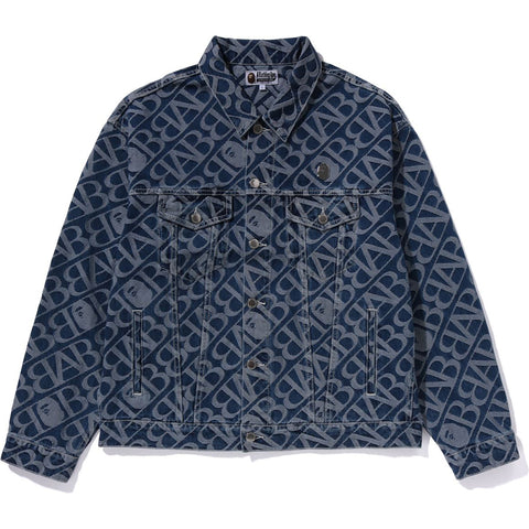 DENIM MONOGRAM METAL ONE POINT JACKET MENS