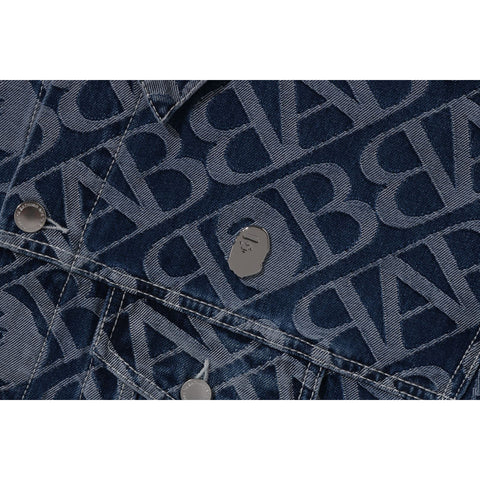 DENIM MONOGRAM METAL ONE POINT JACKET MENS