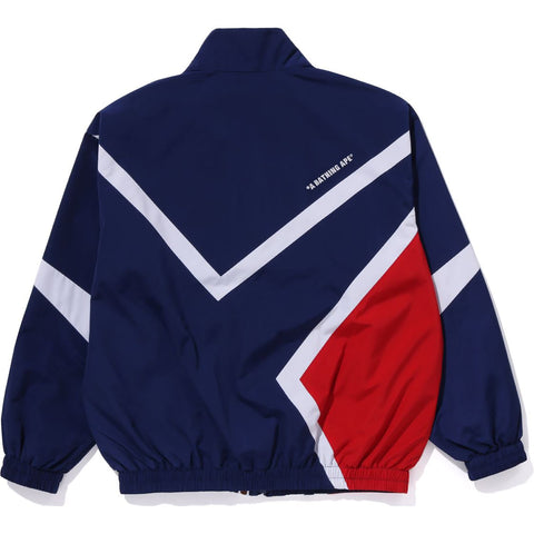 COLOR BLOCKING METAL LOGO PIN TRACK JACKET MENS