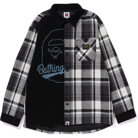 BAPE CHECK APE HEAD SHIRT JACKET RELAXED FIT KIDS