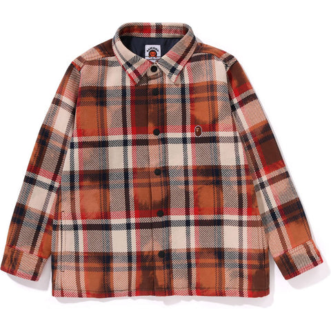 BLEACHED BAPE CHECK SHIRT JACKET KIDS
