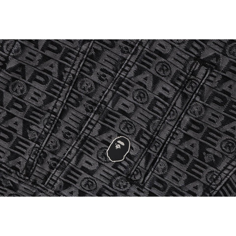 LUX SPORT PATTERN JACQUARD 13OZ DENIM TRUCKER JACKET MENS