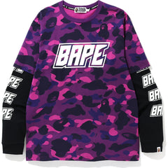 COLOR CAMO BAPE LAYERED L/S TEE MENS
