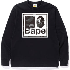 GRADATION CAMO BAPE QUADRANGLE L/S TEE MENS
