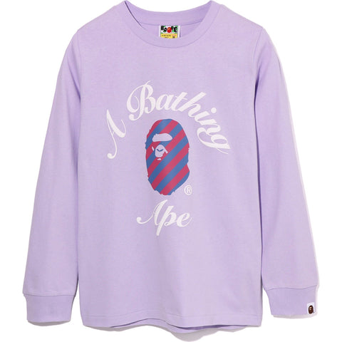 FOAM STRIPE COLLEGE L/S TEE LADIES