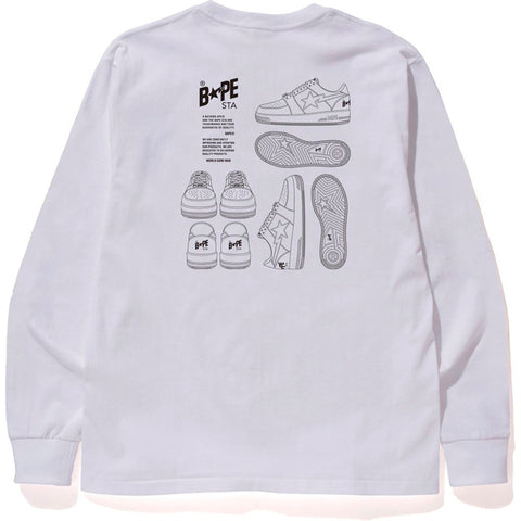 BAPE STA ILLUSTRATION L/S TEE MENS