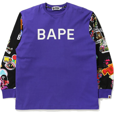 MULTI MOTIF PRINT RELAXED L/S TEE MENS