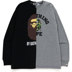 COLLEGE & BY BATHING RELAXED FIT APE L/STEE MENS