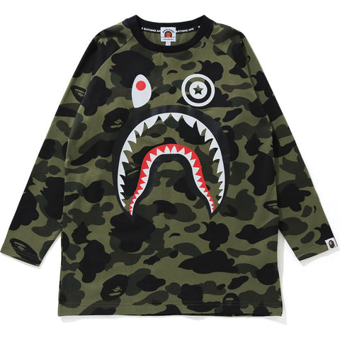 1ST CAMO SHARK 3/4 SLEEVE TEE KIDS