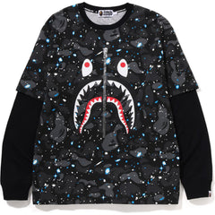 SPACE CAMO SHARK LAYERED L/S TEE MENS