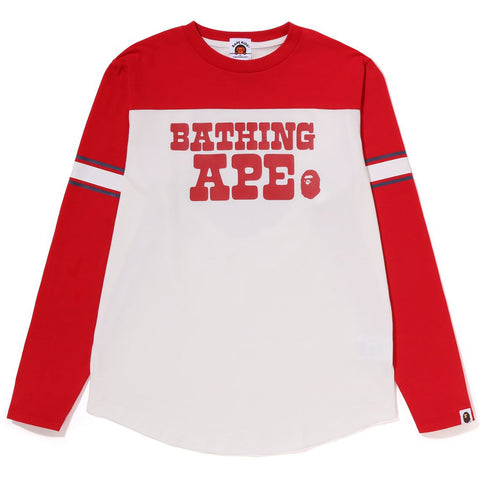 BATHING APE FOOTBALL L/S TEE KIDS