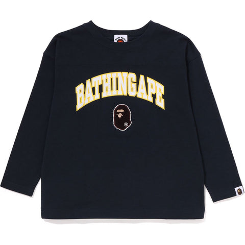 BATHING APE APE HEAD PATCH LOOSE FIT L/S TEE KIDS
